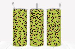 Chartreuse Leopard Print 20oz Skinny Tumbler Sublimation Product Image 1