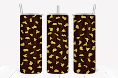 Chocolate Leopard Print 20oz Skinny Tumbler Sublimation Product Image 1