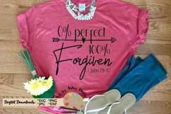 0 Perfect 100 percent Forgiven svg Christian Faith svg Jesus Product Image 1