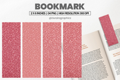 Dusty Rose Glitter Bookmarks PNG, Bookmark Sublimation Product Image 1