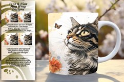 Vibrant Feline Artistry: Colorful Mug Wrap Product Image 1
