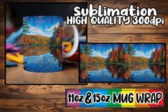 Colorful Landscape Tumbler Wrap for 20oz Sublimation Product Image 1