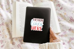 Kindle Lover - Reading Quote SVG | Fiction Lives Here Product Image 4