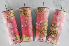 Just Breathe Butterfly Flowers Watercolor 20 oz tumbler wrap Product Image 1