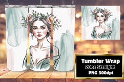 VIVID 20oz Tumbler PNG Template , Beauty Woman Product Image 1