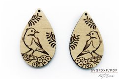 Bird Engraved Earrings Digital Download Product Image 3
