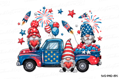 American Truck Gnomes Svg | 4th of July Svg | Svg Cut File Product Image 1