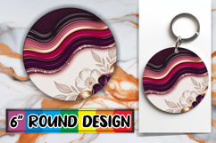 Blissful Keychain Circle Style, Pattern Product Image 1