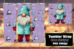 Festive Christmas Gnome 20oz Wrap Sublimation Design Product Image 1
