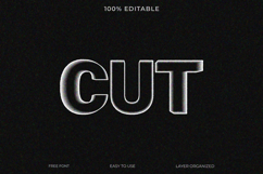 Cut Out 3D Text Effect Photoshop Template Product Image 1