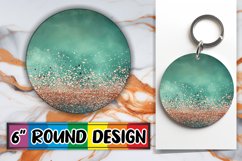 Shimmering Petal Bliss Sublimation Circle: Keychain, Coaster Product Image 1