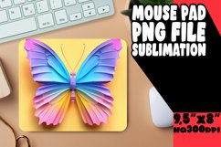 Colorful Flutter Sublimation Mouse Pad - Spring Product Image 1
