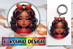 Enchanted Circle Keychain Inspiration PNG, Love Girl Product Image 1