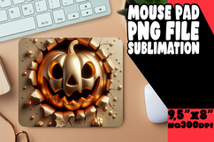ENCHANTED MOUSE PAD SUBLIMATION STYLE, 3D Pumpkin Product Image 1
