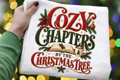 Cozy Chapters by the Christmas Tree PNG, Christmas Book Product Image 3