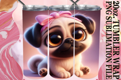 RADIANT EVENINGS 20oz TUMBLER WRAP, 3D Dog Product Image 1