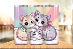 Valentine’s Day Cute Cat Couple Tumbler Wrap PNG Big Bundle Product Image 8