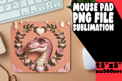 Radiant Mouse Pad Designs PNG, Cute Dino Product Image 1
