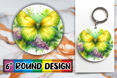 Timeless Circle Car Coasters PNG, Butterfly Product Image 1