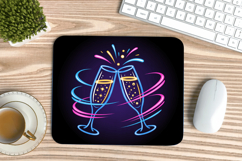 Happy New Year PNG Mouse Pad,Festive New Year's Eve 2026 PNG Product Image 1