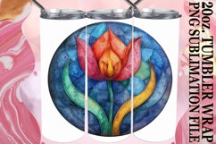 Floral Denim Tumbler Wrap Spring 20oz Product Image 1