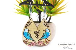 Bird Engraved Earrings Digital Download Product Image 2