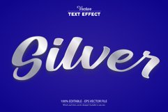 Silver text effect, editable grey text style Product Image 1