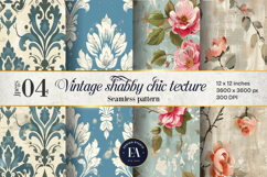 Shabby chic Digital Paper | Floral seamless pattern Product Image 1