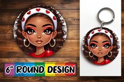 Timeless Round Ornaments Sublimation PNG, Love Girl Product Image 1