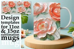 Elegant Bloom Beauty: 3D Mug Sublimation Product Image 1