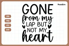 Pet Memorial Quote SVG | Gone From My Lap, But Not My Heart Product Image 3