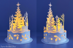 Christmas lantern svg, paper lantern template, 3d cut design Product Image 3