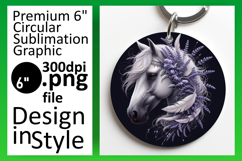 Dynamic Round Design for Coaster Artwork , Horse Product Image 1
