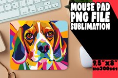 Stylish Abstract Dog Mouse Pad Sublimation PNG Product Image 1