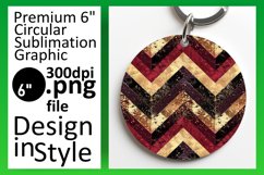 Sparkly Stripes Round Design for Keychain Product Image 1