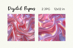Pink Silk Digital Paper Kit Rococo Valentine Patterns Product Image 2