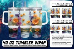 Tranquil Waters Watercolor Tumbler Wrap Product Image 1