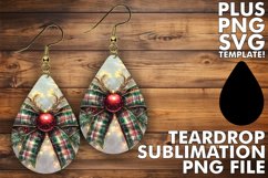Elegant Teardrop EARRINGS Ideas PNG, Christmas Bow Product Image 1