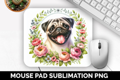 Dog Mouse Pad, Cute Animal Mouse Pad PNG, Animal Lover Gift Product Image 1