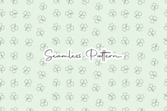 Shamrock Line Art Seamless Pattern - Leprechaun &amp; Clovers Product Image 1