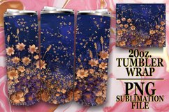 Glamorous Leopard Pattern Tumbler Wrap: Sublimation - 20oz Product Image 1