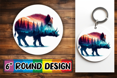 Timeless Keychain Round Style, Animals Art Product Image 1