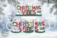 Christmas Vibes Mug Wrap - Christmas Mug Sublimation Product Image 1
