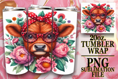 Joyful Whispers 20oz tumbler wrap, Cute Animals Product Image 1