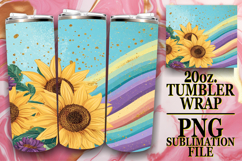 Lively adventures 20oz tumbler wrap, Rainbow Product Image 1