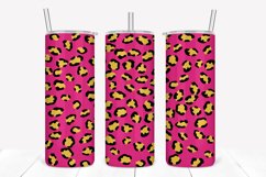 Fuchsia Leopard Print 20oz Skinny Tumbler Sublimation Product Image 1