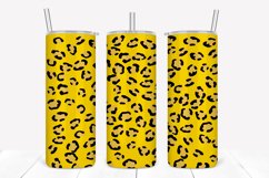 Gold Leopard Print 20oz Skinny Tumbler Sublimation Product Image 1