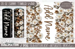 3D Seamless Sublimation Skinny Tumbler Wrap| 20oz | Png Product Image 1