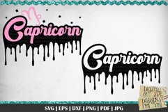 Dripping Capricorn Zodiac svg | Capricorn | Zodiac signs Product Image 1