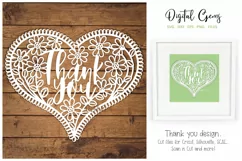 Thank you. Paper cut design SVG / DXF / EPS / PNG Files Product Image 1